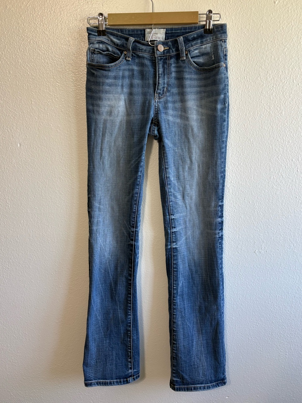 BKE Stella Size‎ 27 Long Mid Rise Tailored Boocut Jeans Medium Wash Western Barn